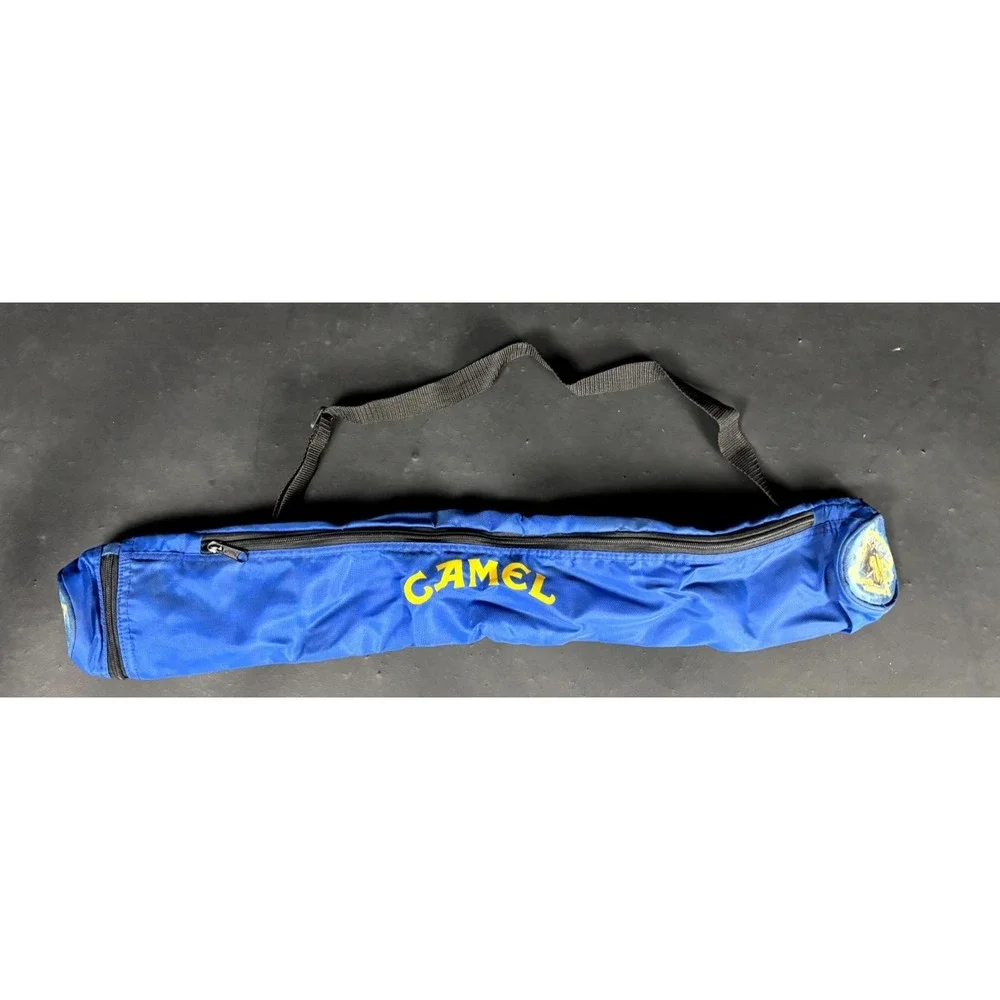 Vintage Camel Smokin Joe Cigarette Pool Cue Stick Soft Insulated Case Bag Blue